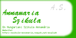 annamaria szikula business card